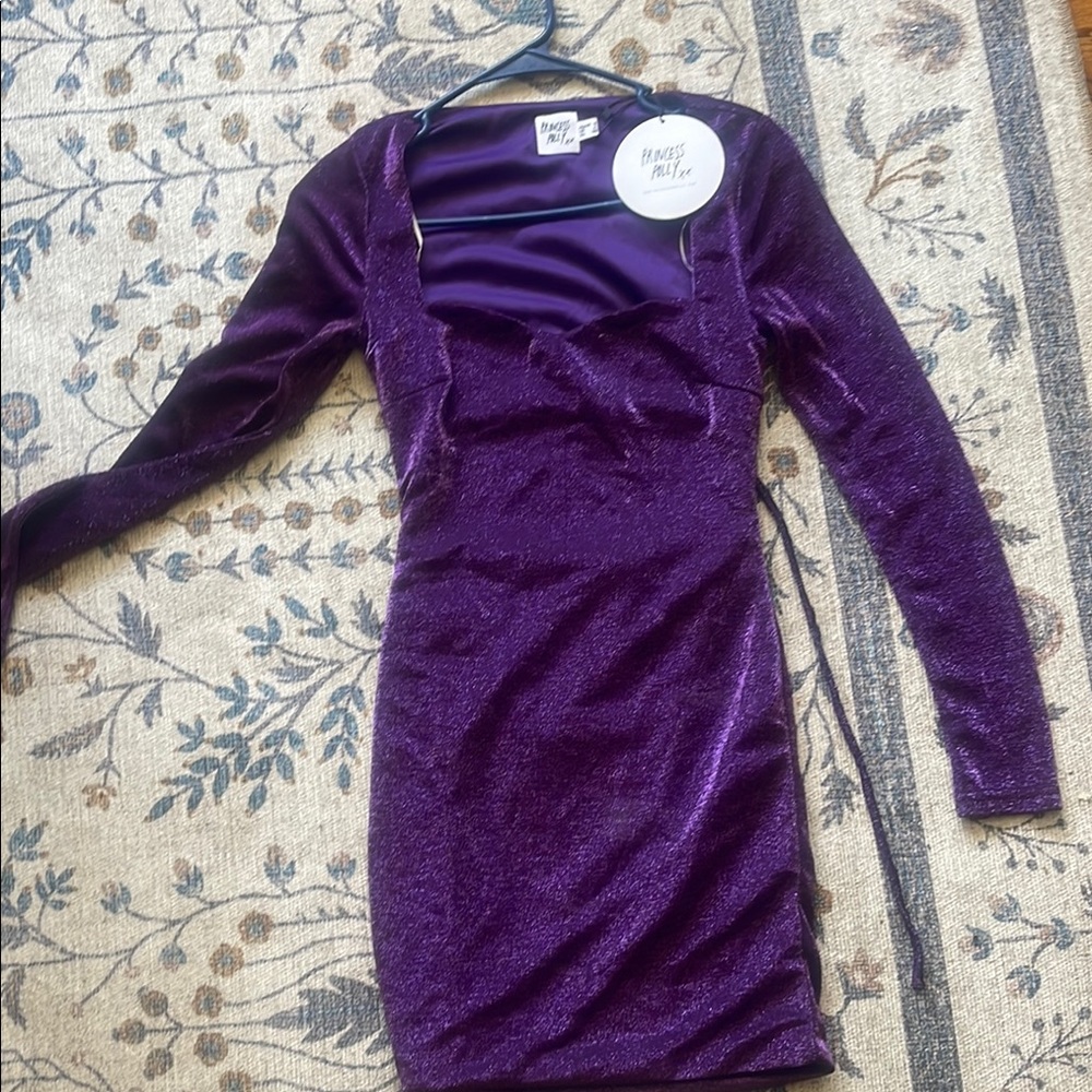 Purple Velvet Dress